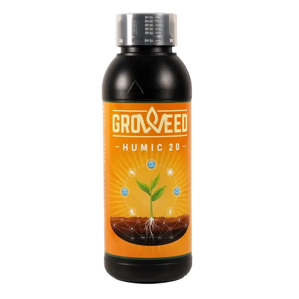 Botella de un litro del producto Groweed Humic 20